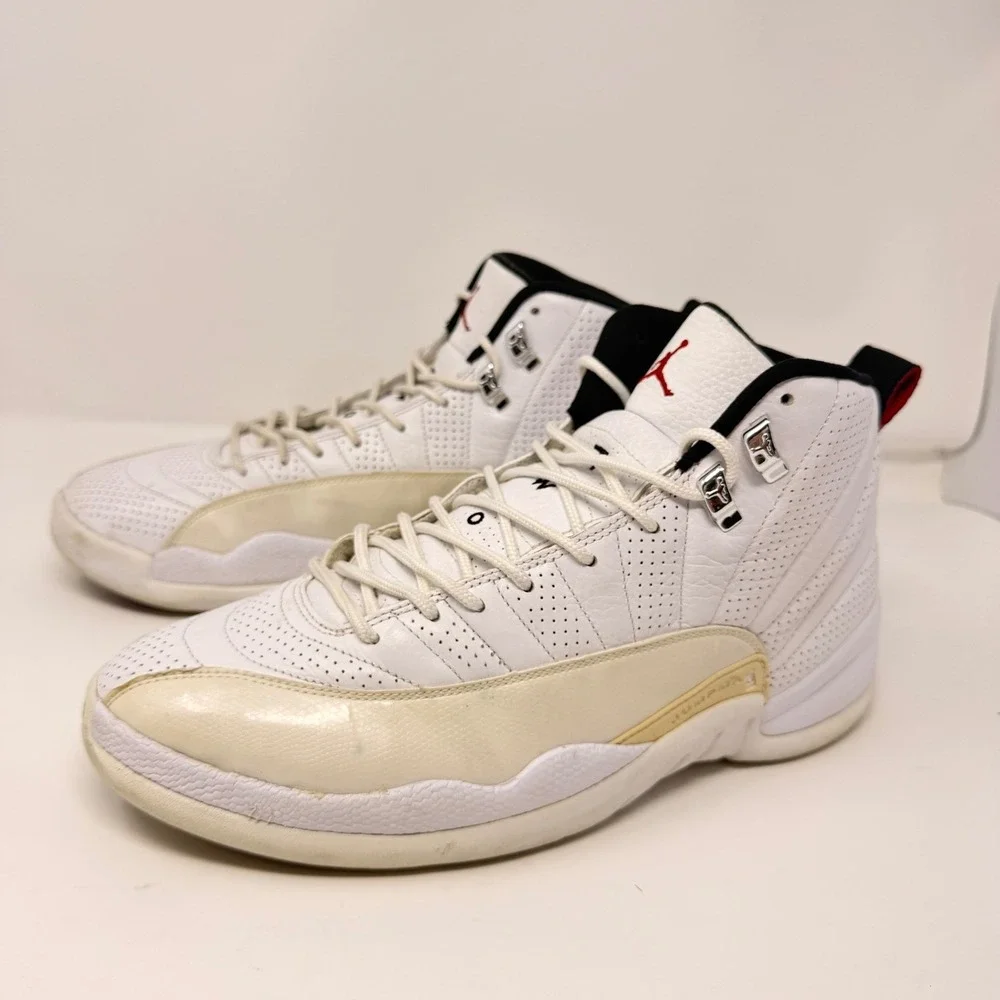 Vintage Air Jordan 12 Retro‎ Rising Sun White Red 130690-163 Sz 10.5 2009